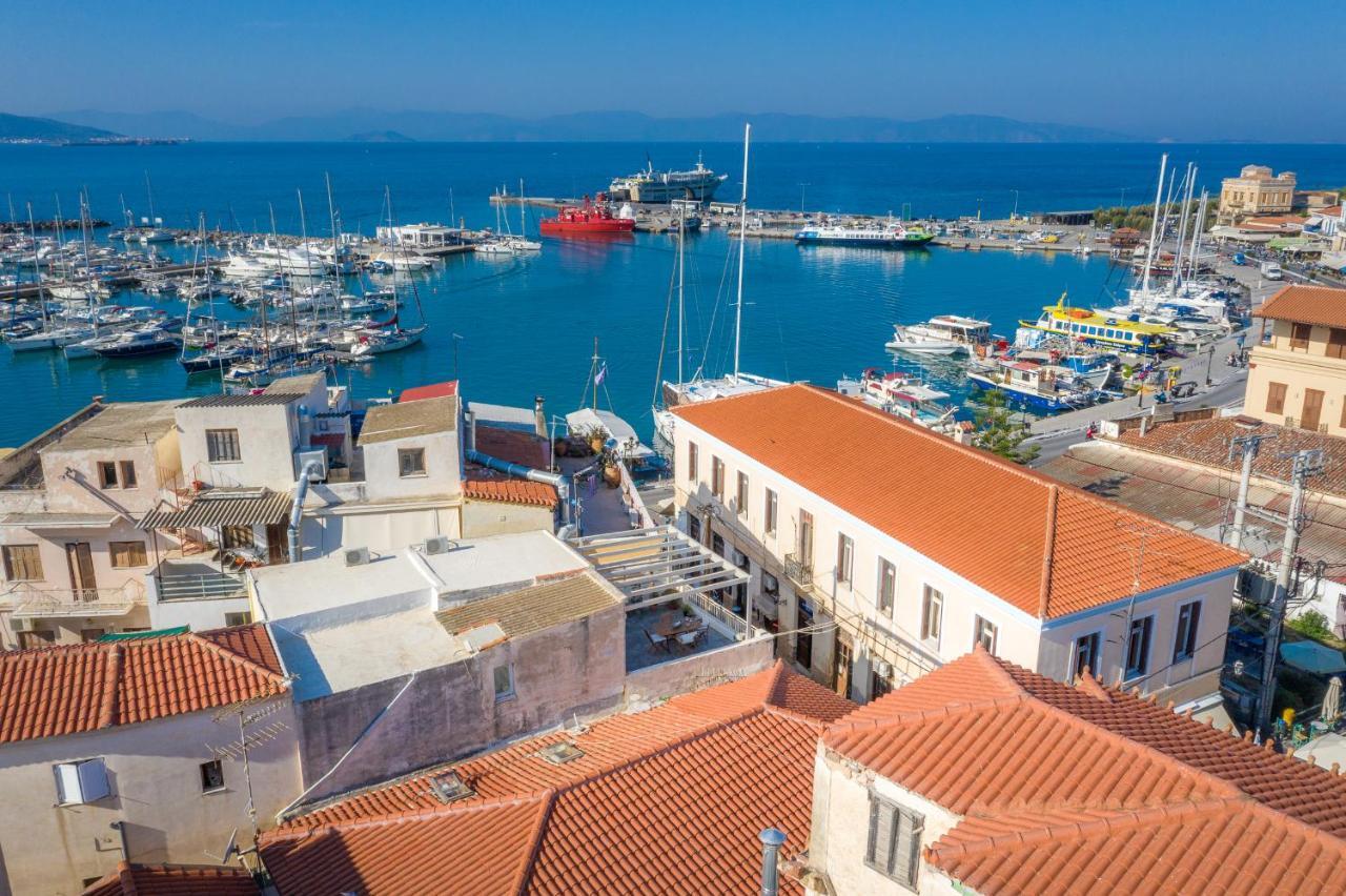 The Roof - Flat Sea View In Aegina Town Leilighet Eksteriør bilde