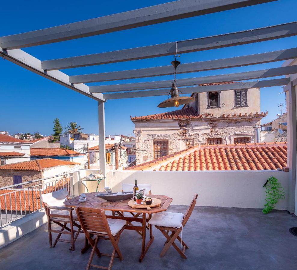 The Roof - Flat Sea View In Aegina Town Leilighet Eksteriør bilde
