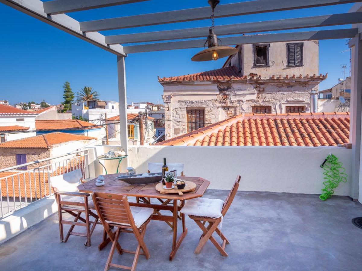 The Roof - Flat Sea View In Aegina Town Leilighet Eksteriør bilde